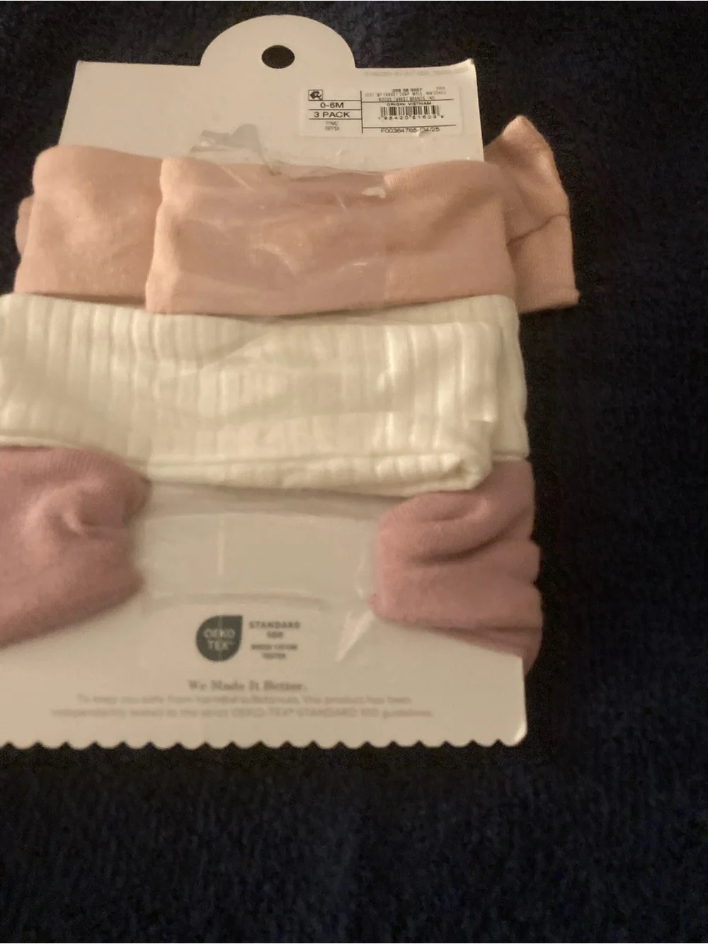 cloud island Baby Knot Headwraps - 3-Pack in Blush, Cream & Mauve